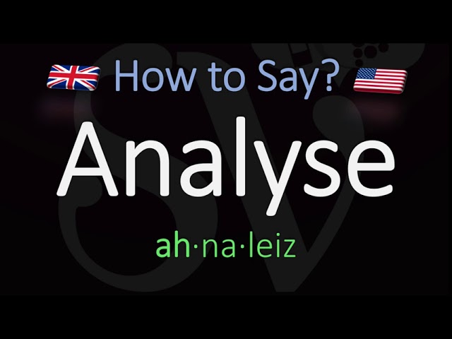 ANALYSE  Pronunciation in English