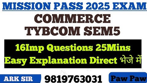 16 Important Question 80marks|✍️Commerce  Tybcom sem5|Theory Explanation| ARK sir|Exam2025|Marketing