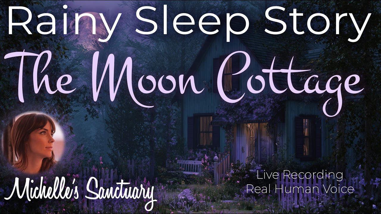 Fall Asleep in Minutes 🌧  Rainy Sleep Story 🌙  The Moon Cottage (Calm Female Voice)