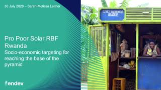 EnDev RBF Webinar series #2