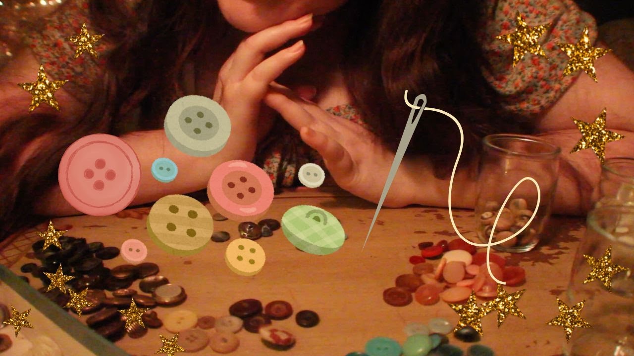 ASMR Sort Through a Box of Vintage Buttons With Me 🧵