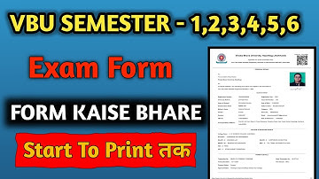 VBU Semester  Examination Form Kaise Bhare 2024-28 l Vbu Semester 3 exam form fill up (2023-27)