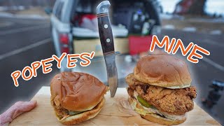 Cooking Gourmet Popeyes Sandwich Out Of My Truck