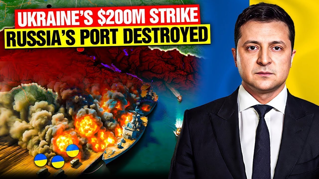 $200M Russian Shadow Fleet Trapped: Ukraine Unleashes 3000kg Bombs on Strategic Port