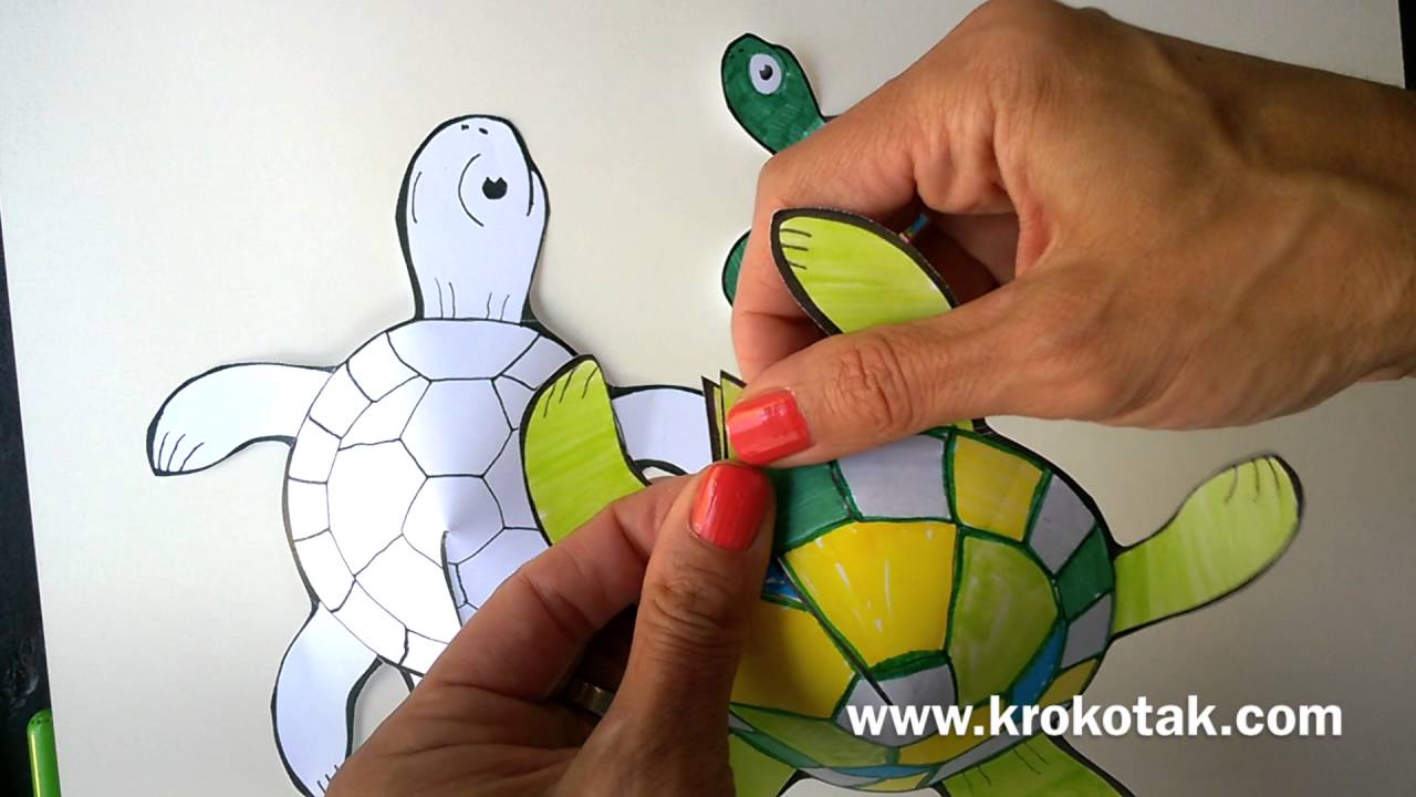 Krokotak Glue Less Printable Turtle