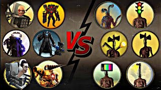 Skibidi Toilet & Titan Team Vs Siren Head Family