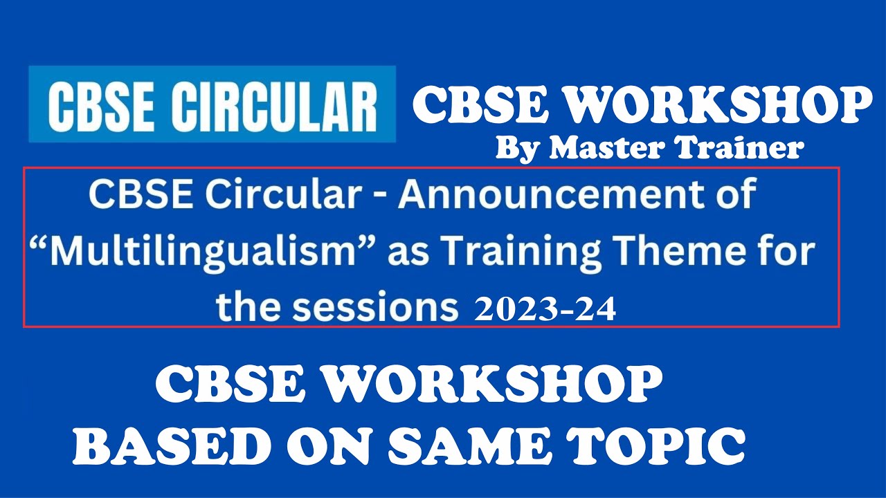 CBSE Workshop On Multilingualism In NEP 2020 education cbse cbse-workshop-on-multilingualism-in-nep-2020-education-cbse