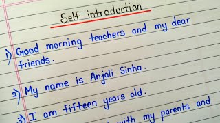 Best self introduction for school students in english || 10 lines on my self introduction