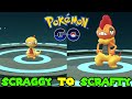 EVOLVING SCRAGGY TO SCRAFTY IN POKEMON GO BATTLE LEAGUE PVP REWARD