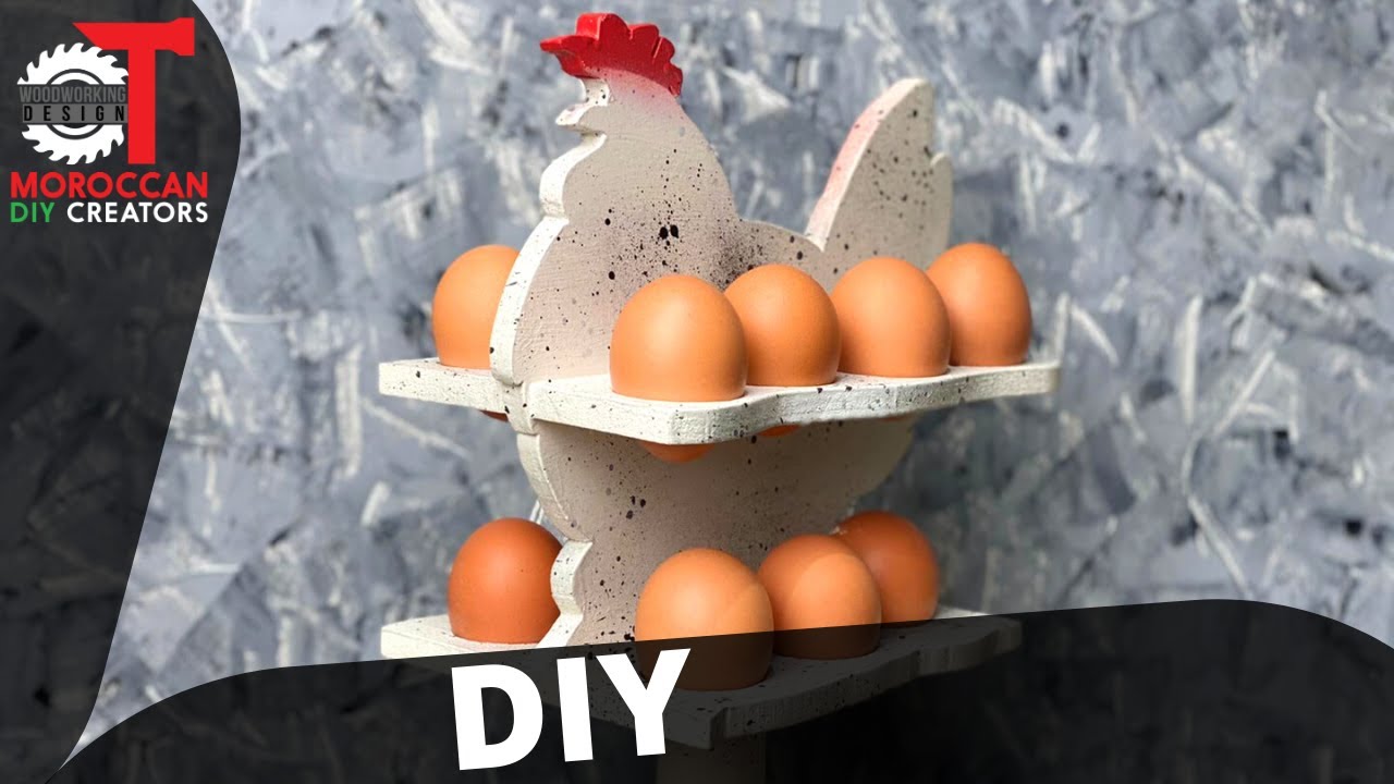 How to make 🥚 egg holder in the shape of a hen🐔, made of wood 