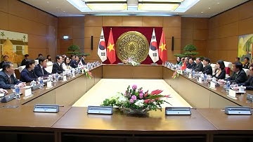 Chủ tịch Quốc hội Nguyễn Thị Kim Ngân đón, hội đàm với Chủ tịch Quốc hội Hàn Quốc