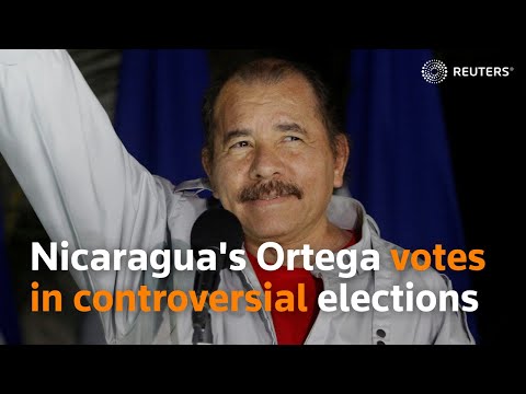 Nicaragua's Ortega casts vote in controversial elections