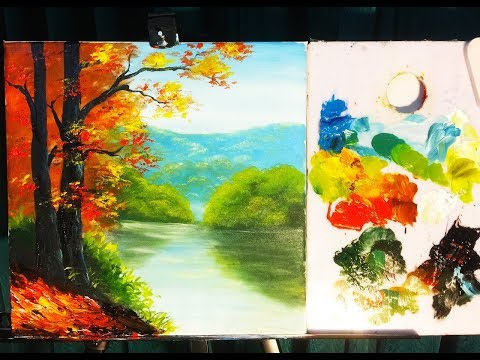 Hướng Dẫn Vẽ Tranh Phong Cảnh, Mùa Thu - How To Paint Landscapes With Acrylic 38
