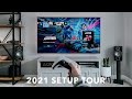 My Gaming TV Setup Tour 2021 | 77" OLED + PS5