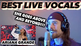 Ariana Grande Best Live Vocals! FIRST REACTION! (SHE GOES ABOVE AND BEYOND!!!)