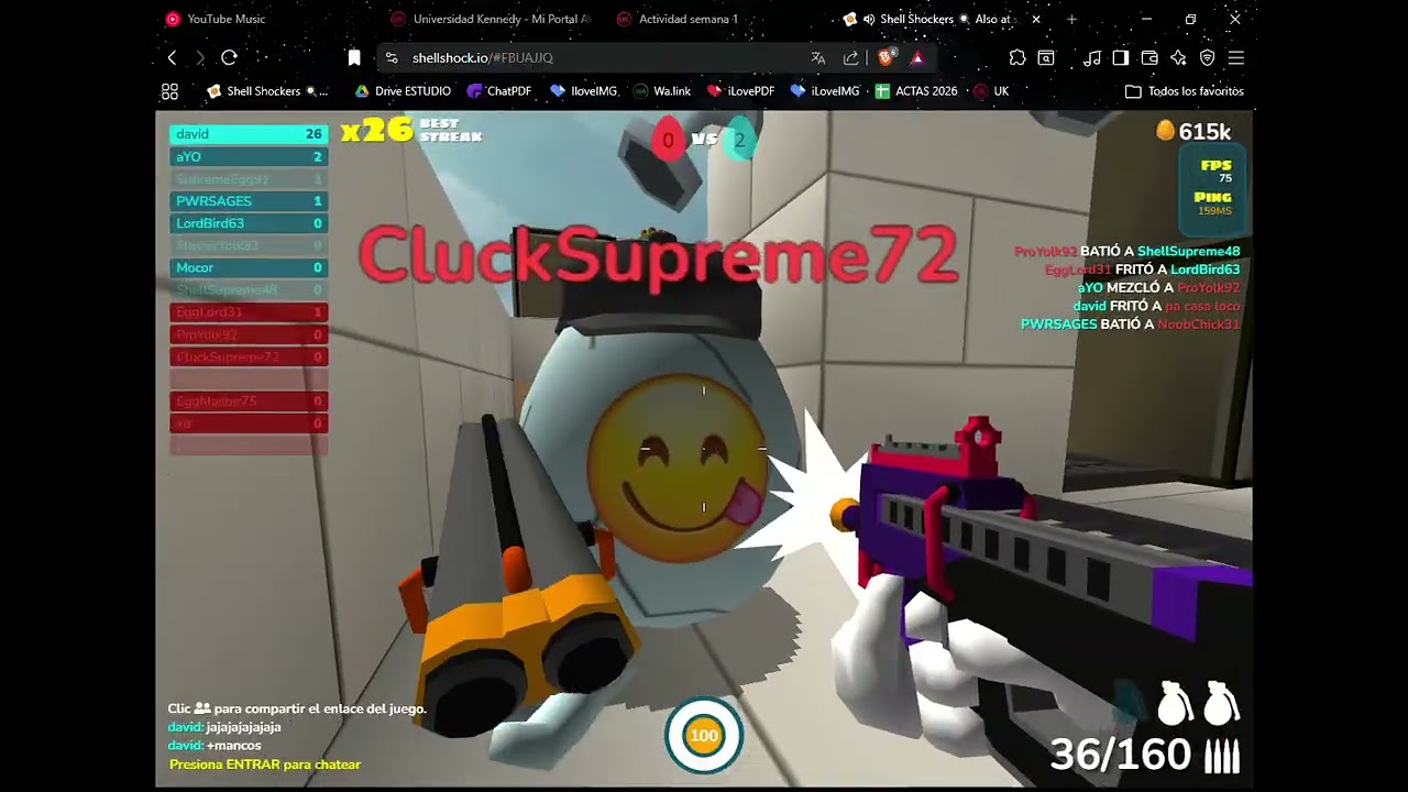 Shell Shockers 🍳 36 kills SERVER EUA, pa casa loco, xd, Morg4d0°°°