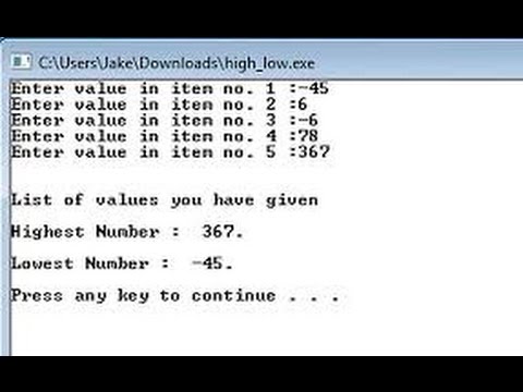 How to find largest and smallest values in an array in C++? - YouTube