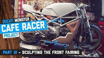 Ducati Monster Cafe Racer Part 12 - Modelling the half fairing with clay