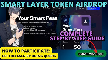 SMART LAYER AIRDROP COMPLETE STEP-BY-STEP GUIDE | GET FREE $SLN TOKEN BY DOING THE TASK | JOIN NOW!