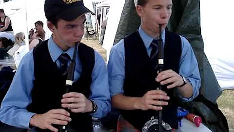 Gord, Will and Xavier - young SFU Pipe Band member...