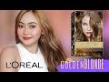 Coloring My Hair Using L'OREAL Golden Blonde 6.30 With Highlights