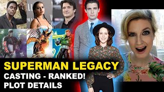 Superman Legacy Cast - David Corenswet, Nathan Fillion, Rachel Brosnahan, Anthony Carrigan