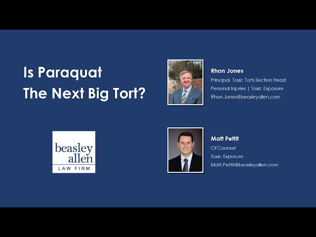 Is Paraquat The Next Big Tort? Beasley Allen Discusses Link Between Paraquat and Parkinson's Disease