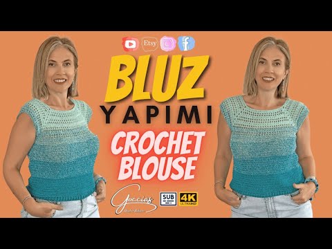 BLUZ YAPIMI - CROCHET BLOUSE - SUB - DIY