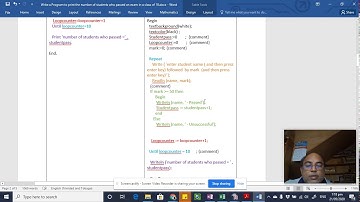 Loops Repeat, While, For, Selections , Pascal Code for Each: May 21, 2020 1:21 PM