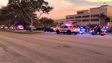 Law enforcement escorts Port St. Lucie sergeant to hospital after specialized surgery