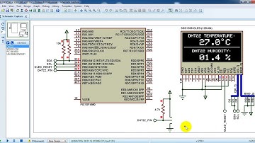 PIC18F4550 with DHT22 and SSD1306 OLED display