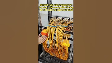 Network rack cable management by using  cable comb,cable binding bar and cable management clamp.