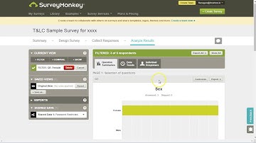 SurveyMonkey: analysing results with Filter and Compare