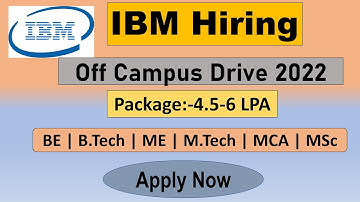 IBM Off Campus Drive 2022 | Complete Registration Process | is 2022 batch eligible? | Apply now