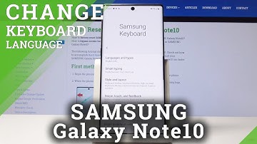 How to Change Keyboard Language in SAMSUNG Galaxy Note10 - Dictionary Set Up