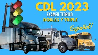 2023 EXAMEN CDL EN ESPAÑOL.DOBLES Y TRIPLE.Licencia de Conducir para CAMIONES en Estados Unidos