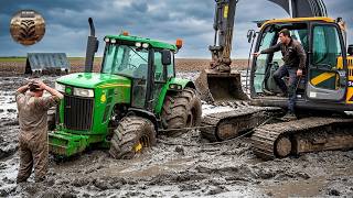 Biggest Heavy Tractor Stuck in Mud | Extreme Tractor Fails & Recovery Moments