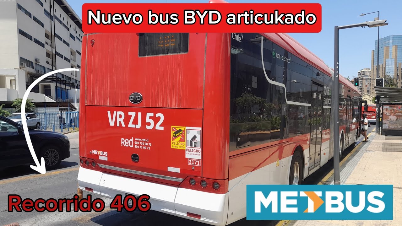 Buses RED | Viaje en nuevos buseoc BYD articulados en recorrido 406 de METBUS