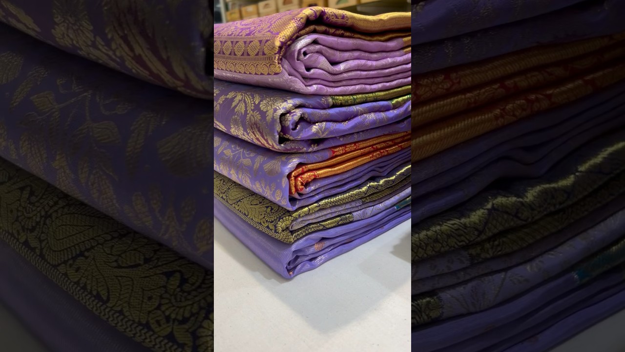 Lavender Colour saree collection arrived..!!! #silk #saree #handloom #kanchipuram #pattu #hyderabad