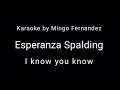 Esperanza Spalding Karaoke - I I know you know