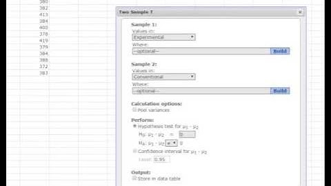 Hypothesis Test Two Means Independent Samples on StatCrunch: Sigmas Unknown Example