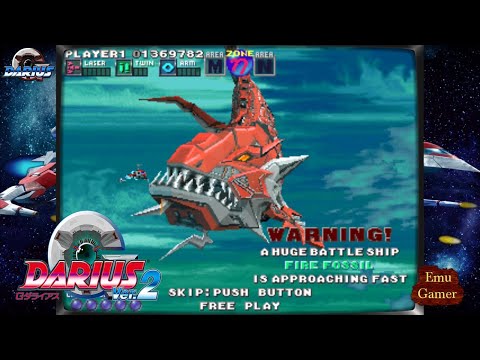 G - Darius - Full Playthrough All stages + All boss fight + All endings (Mame)