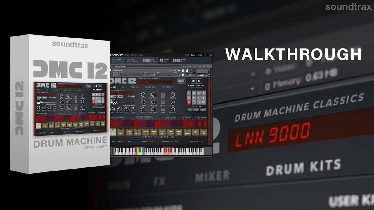 DMC12 // Drum Machine // Kontakt // Overview and Walkthrough