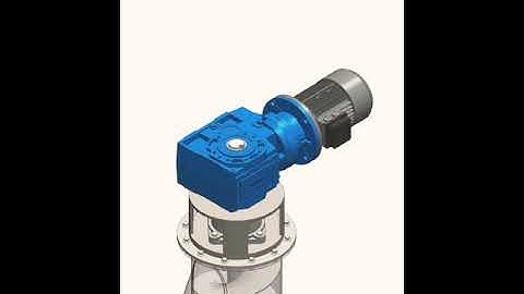 3d solidworks  model vertical screw conveyor with gear motor