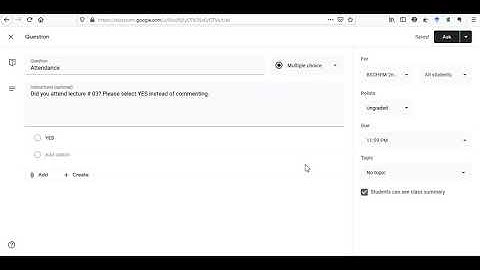 Marking Students Attendance on Google Classroom