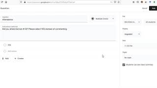 Marking Students Attendance on Google Classroom