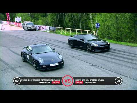 Porsche 911 Turbo vs Nissan GT-R Battle