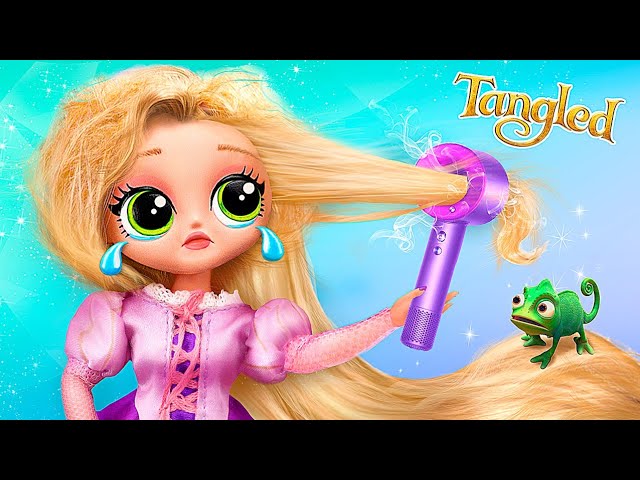 Rapunzel's Gadgets vs Ladybug's / 32 LOL OMG DIYs 