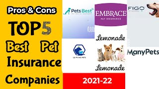 Top 5 Best Pet Insurance Companies Pros & Cons Reviews In  2021&22