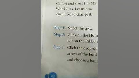 Formatting Text in Word 2013, Changing font type for class 4